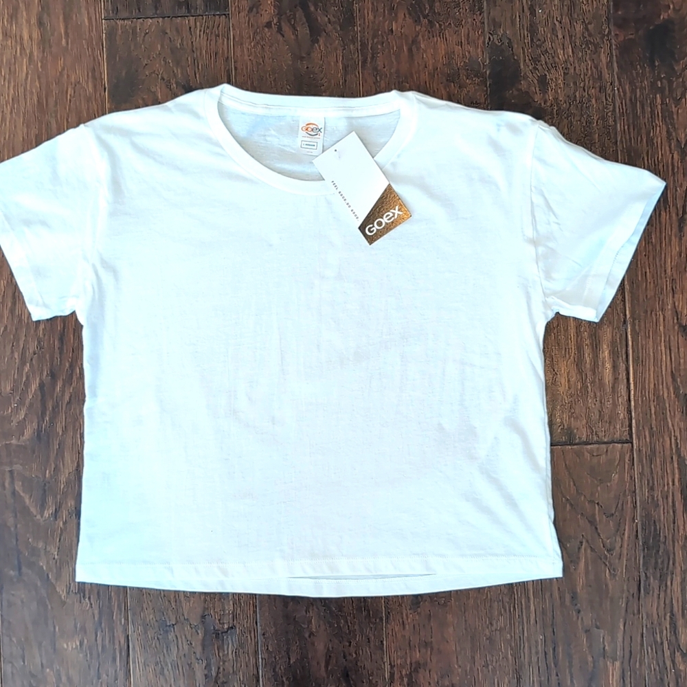 White Cropped Tee - GoEx fair trade